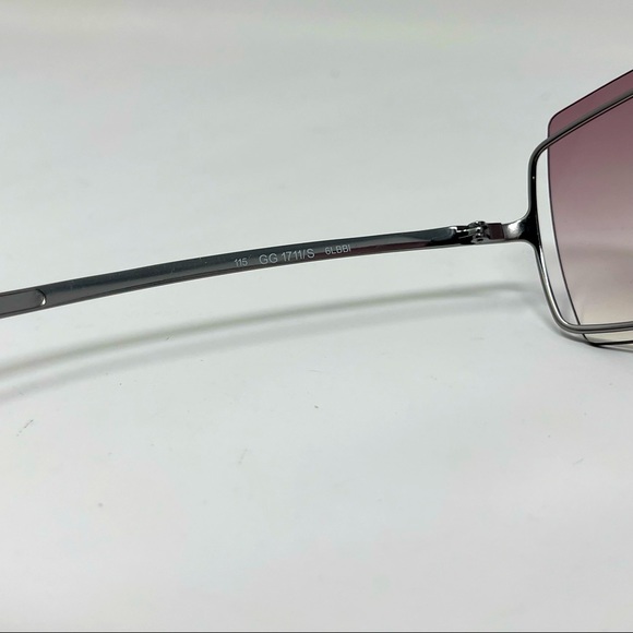 Gucci Sunglasses shield lens GG1711 6LBBI Rose gradient lens silver frame - Picture 9 of 11